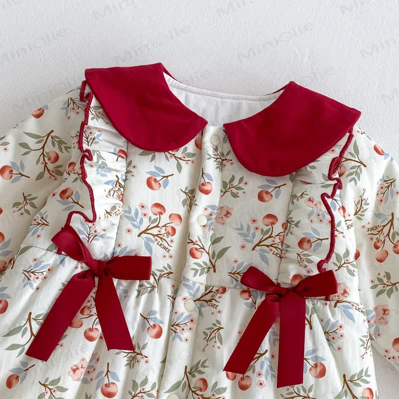 Baby Christmas Floral Romper