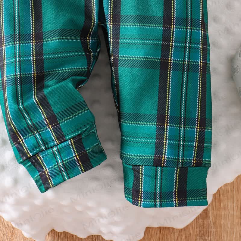 MY 1ST CHRISTMAS Baby Plaid 2-Piece Set with Hat