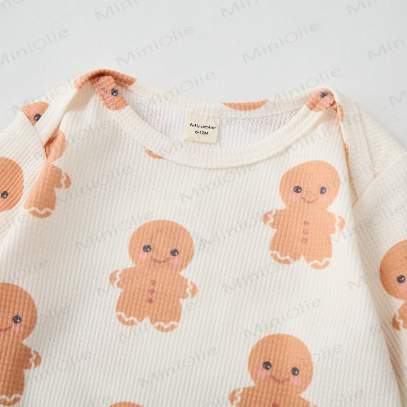 Baby Gingerbread Man Waffle Romper