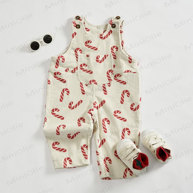 Baby Toddler Candy Corduroy Apricot Overalls