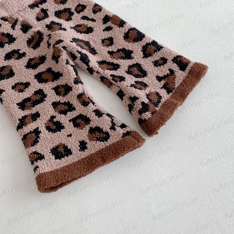 Baby Toddler Girls Leopard Cat Bow 2-piece Set