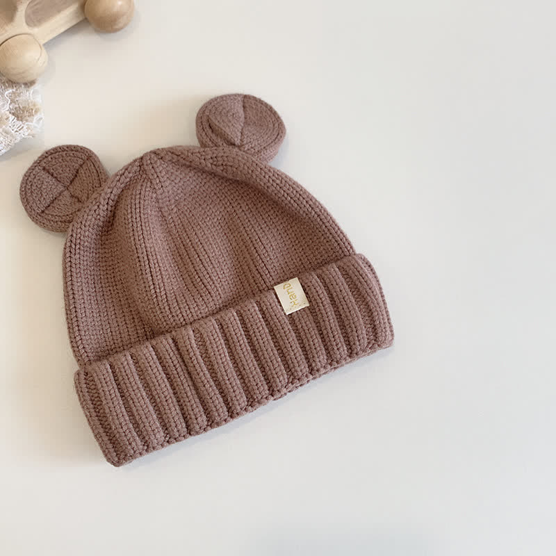 Baby Bear Ears Knitted Beanie