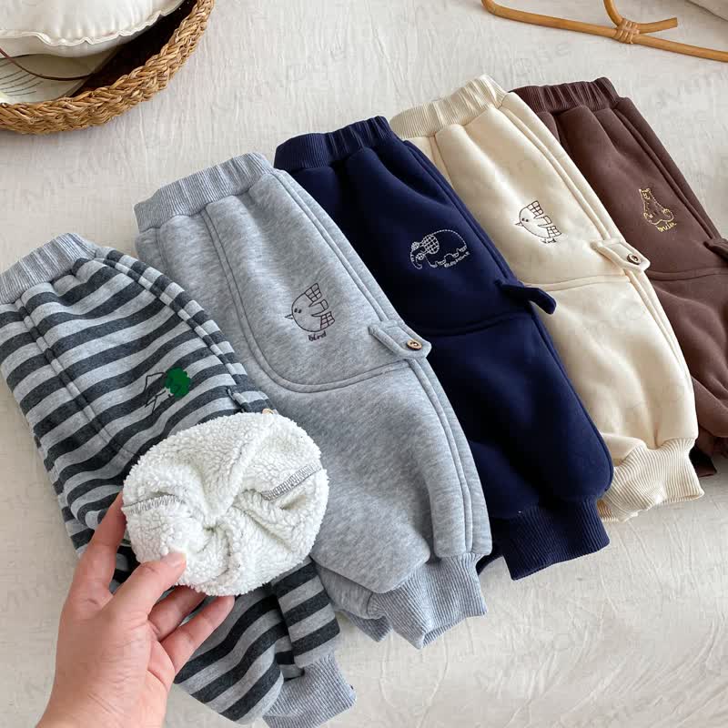 Baby Toddler Animal Fleece Lined Jogger Pants
