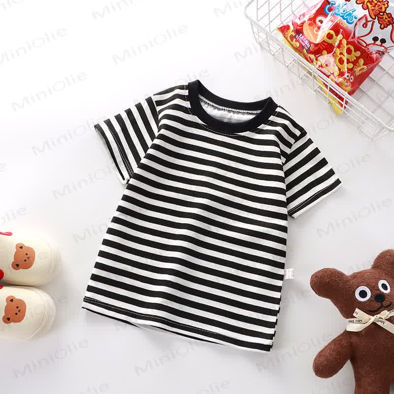 Kids Simple Striped Base Layer T-Shirt