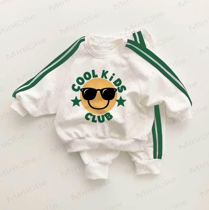 COOL KIDS CLUB Baby Toddler Green Striped 2-piece Set