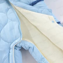 Baby Quilted Bear Hooded Romper