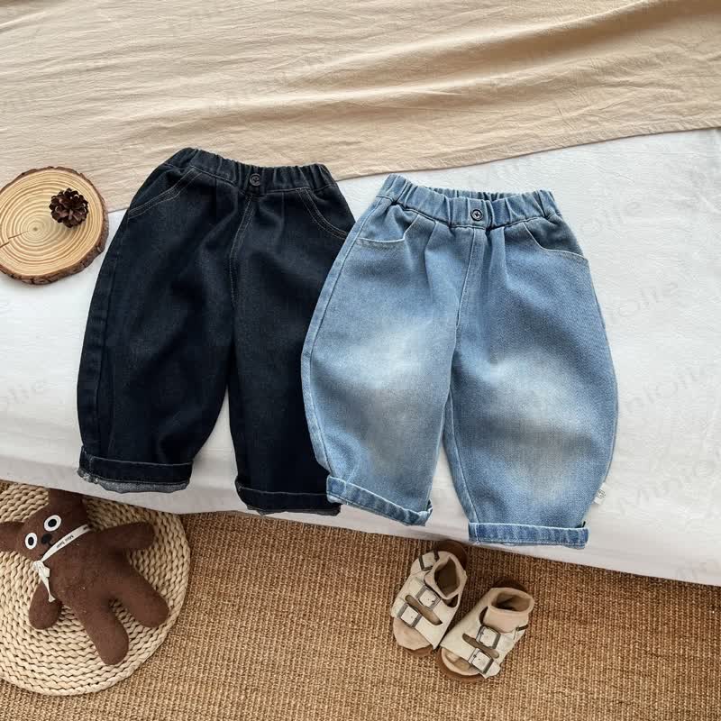 Baby Toddler Solid Color Denim Pants