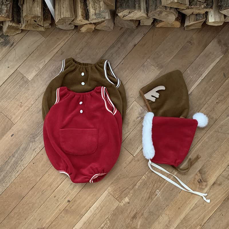 Baby Pocket Sleeveless Bodysuit with Hat