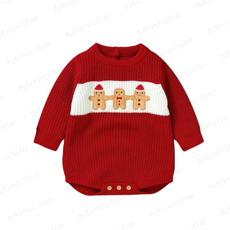Baby Christmas Gingerbread Man Bodysuit