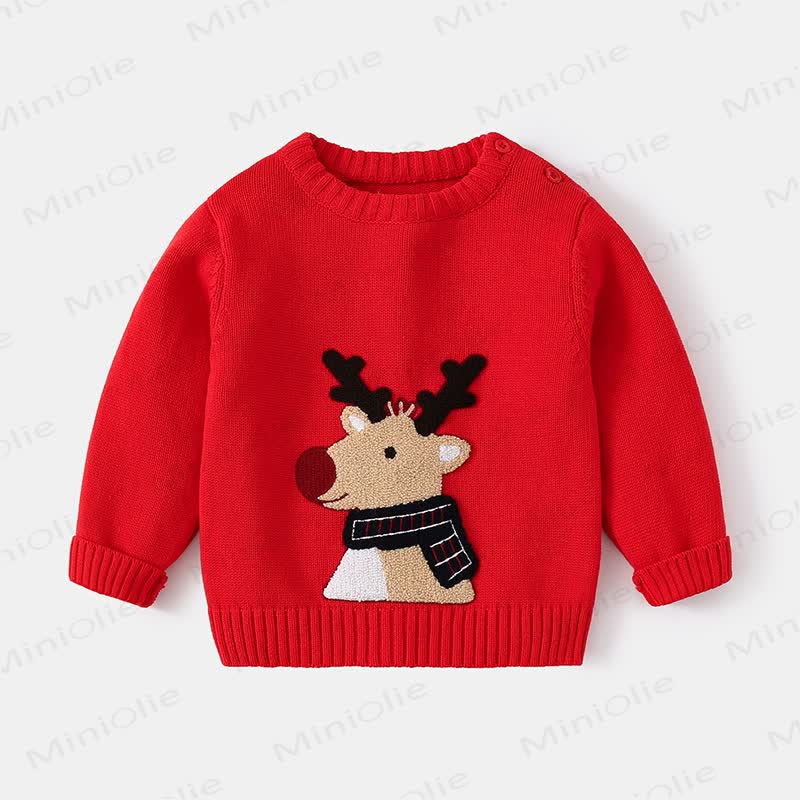 Baby Toddler Christmas Cartoon Dear Sweater