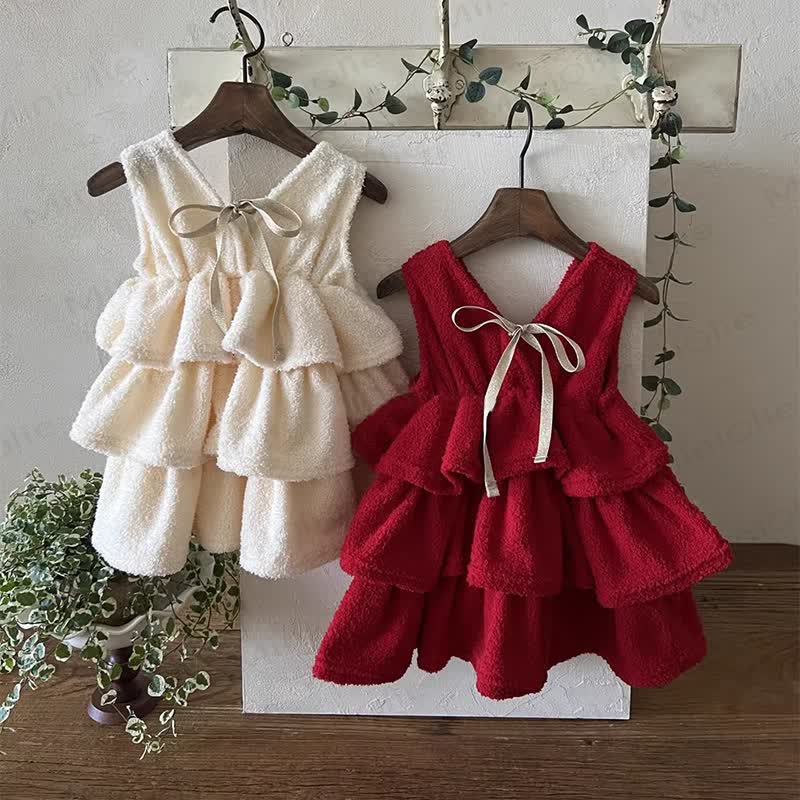 Toddler Girl Christmas Bow Dress