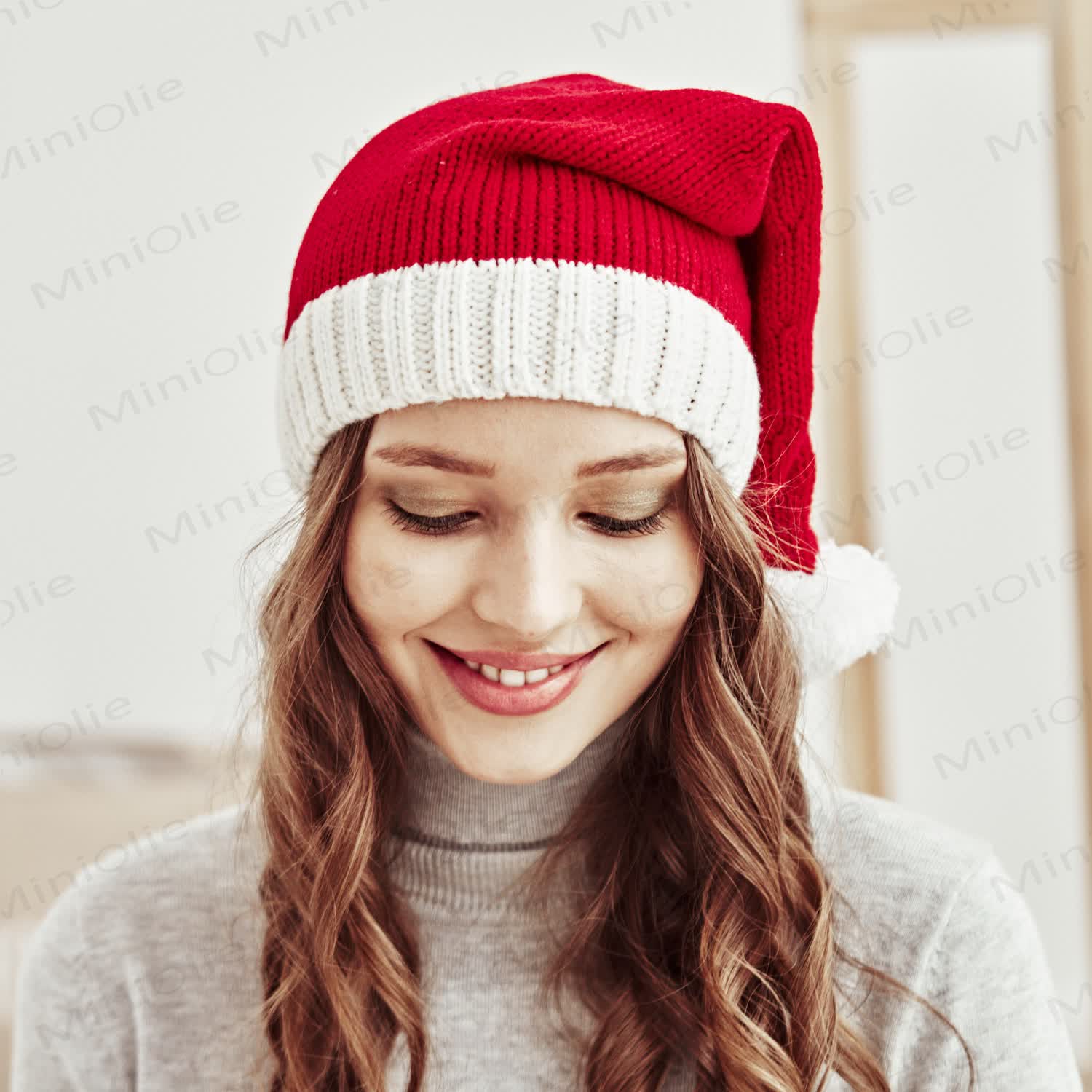 Baby Red Christmas Knitted Warm Beanie