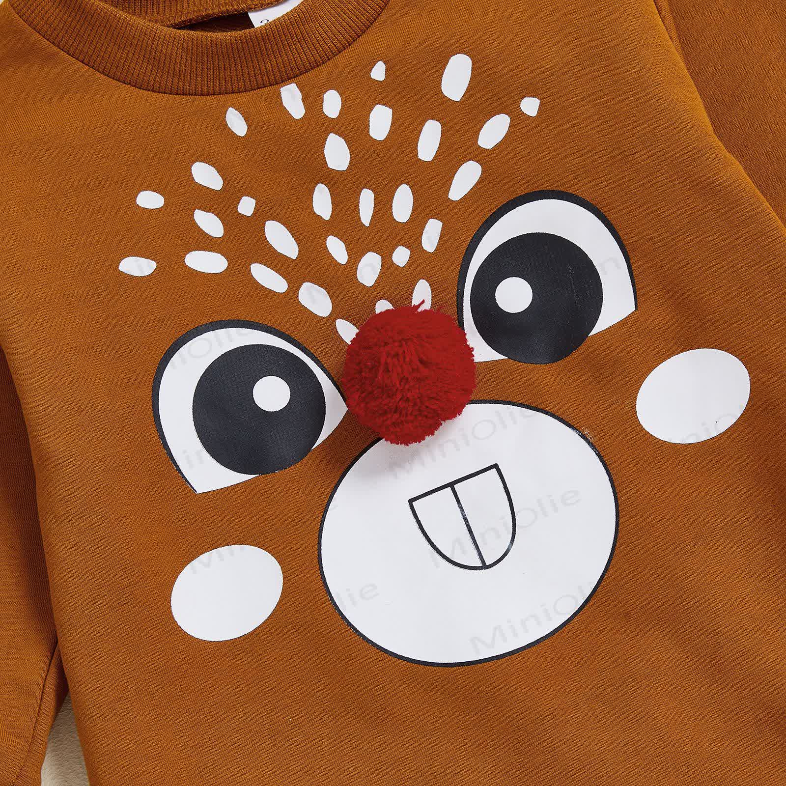 Baby Christmas Deer Bodysuit with Hat
