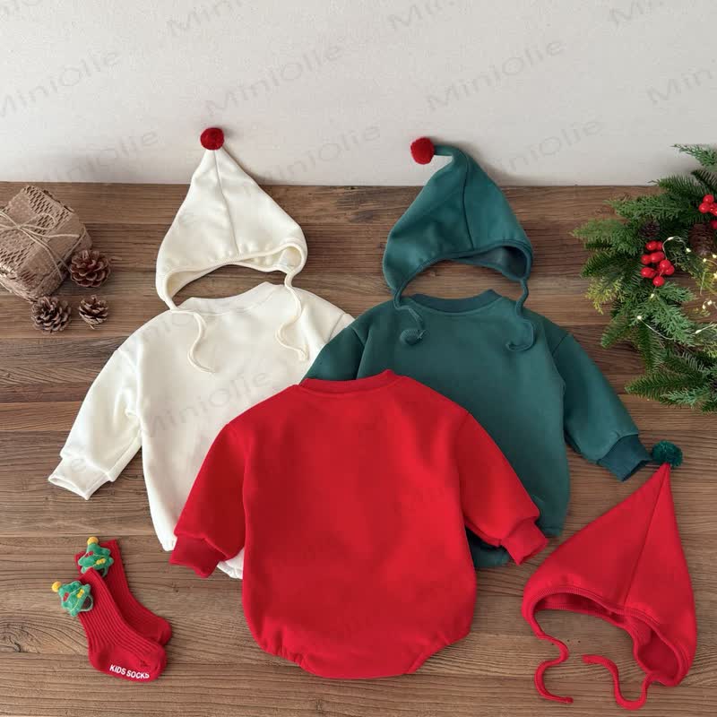Baby Christmas Deer Bodysuit and Hat