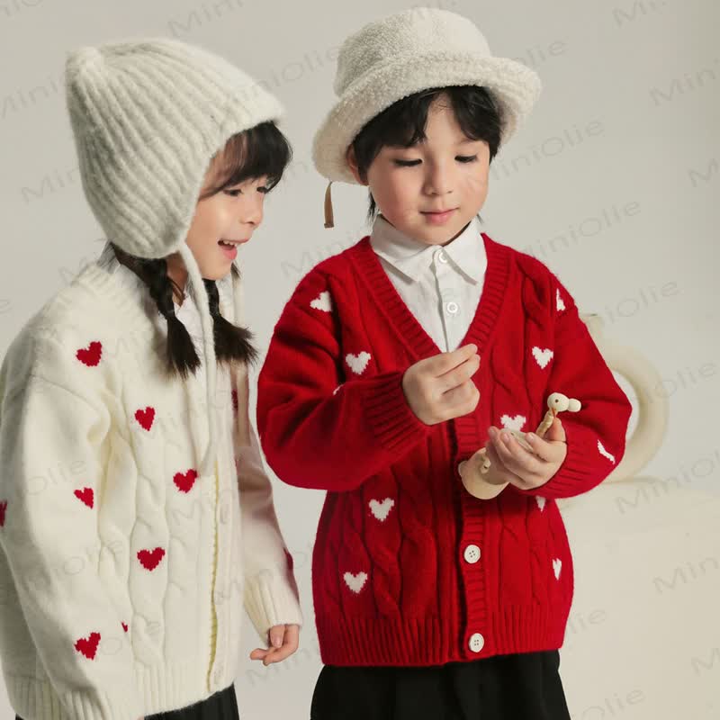 Kid Heart Shaped Christmas Sweater