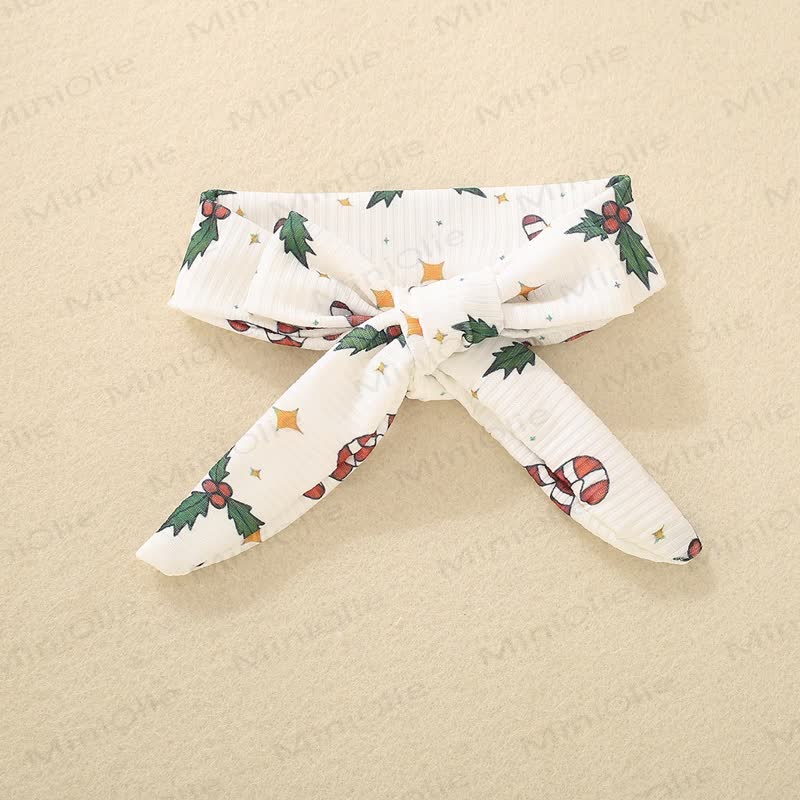 Baby Chritmas Bodysuit Shorts and Headband 3pcs Set