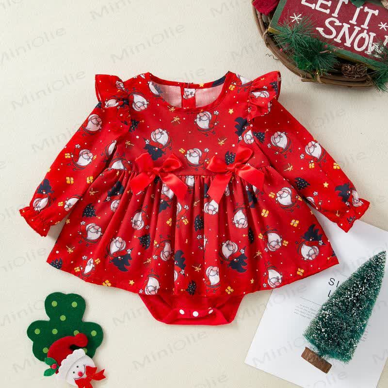 Baby Santa Claus Skirted Bodysuit