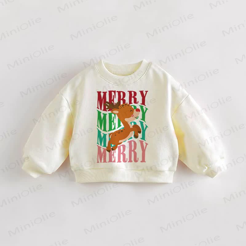 MERRY Baby Toddler Deer Sweatshirt