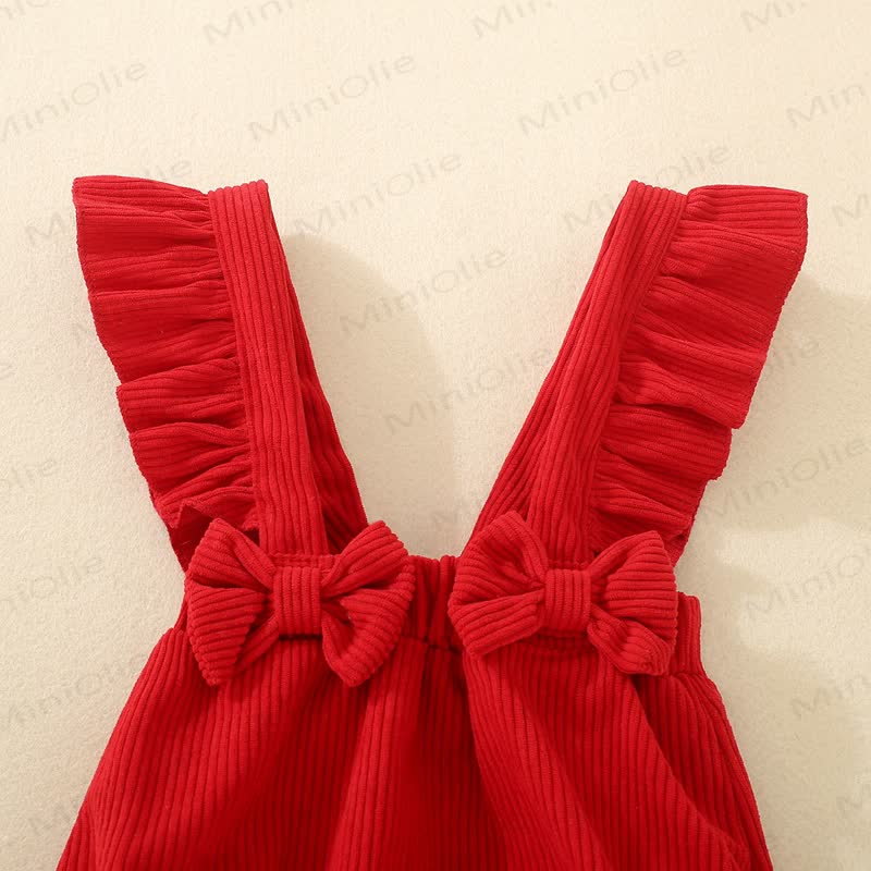 Baby Chritmas Bodysuit Shorts and Headband 3pcs Set