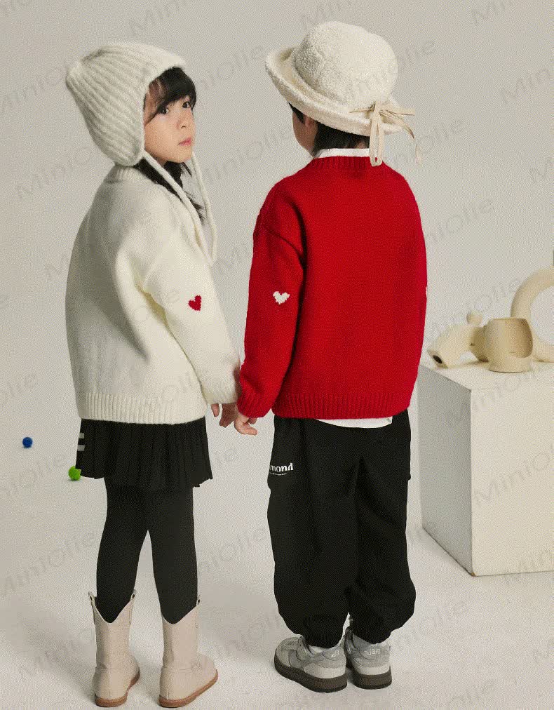 Kid Heart Shaped Christmas Sweater