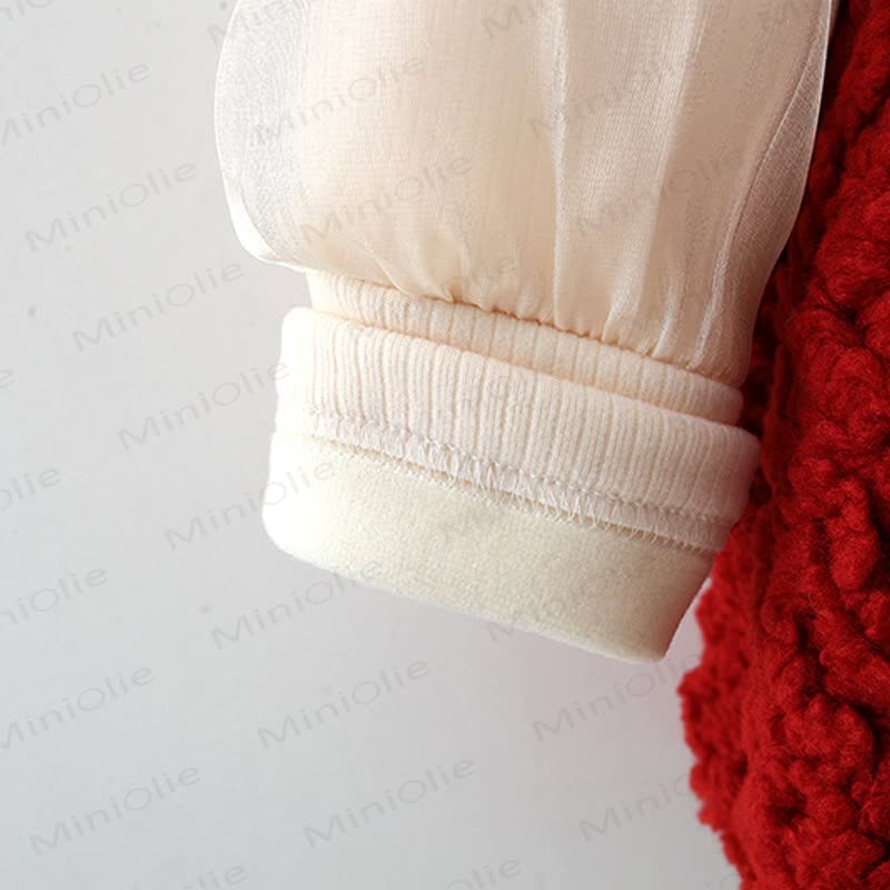 Baby Girl Deer Red Fleece Dress