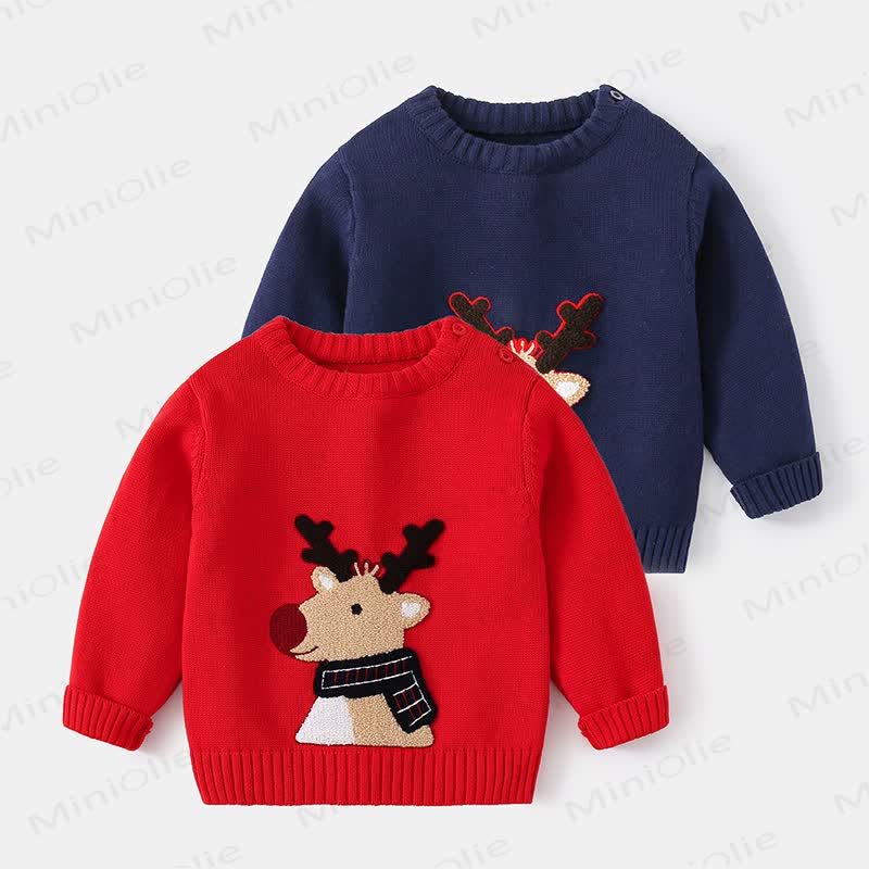 Baby Toddler Christmas Cartoon Dear Sweater