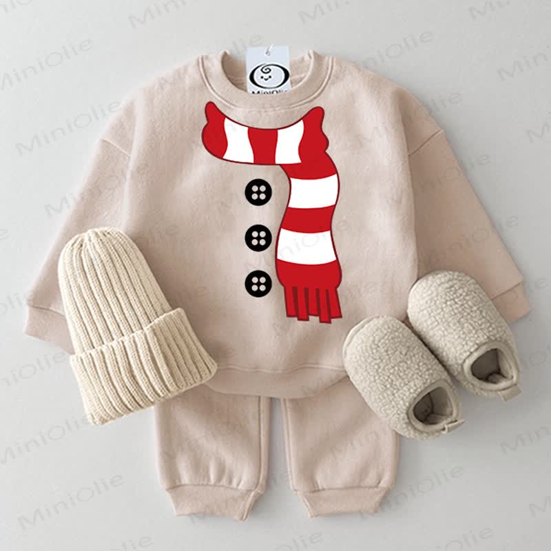 Baby Scarf 2-piece Beige Set