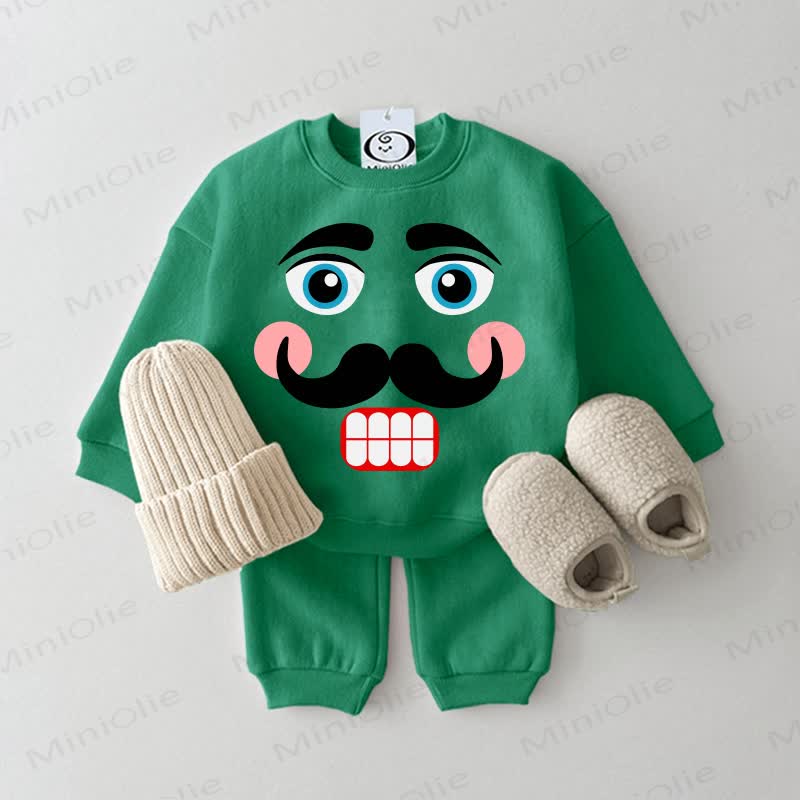 Baby Nutcracker Sweatshirt 2-piece Green Set