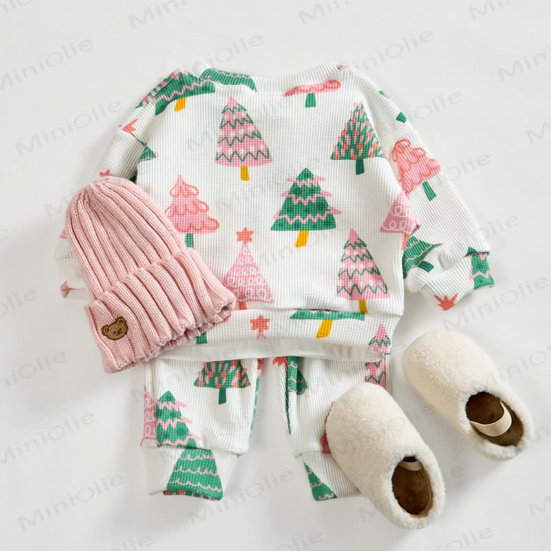 Baby White Tree Waffle 2-piece Set