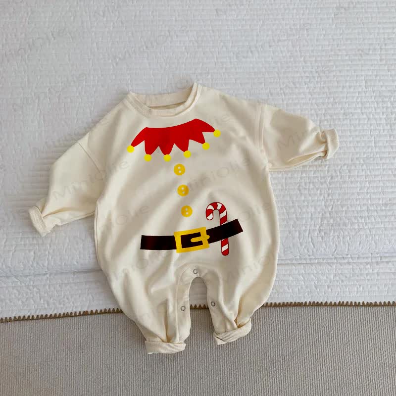 Baby Christmas Decoration Beige Romper
