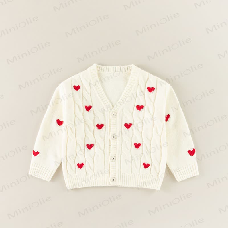Kid Heart Shaped Christmas Sweater