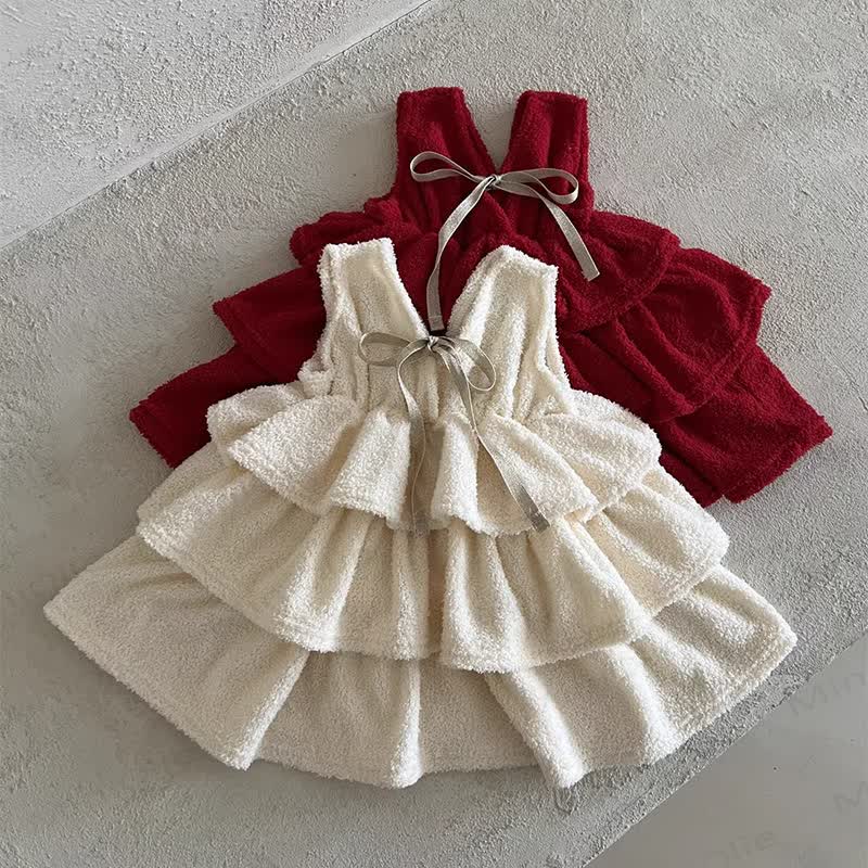 Toddler Girl Christmas Bow Dress