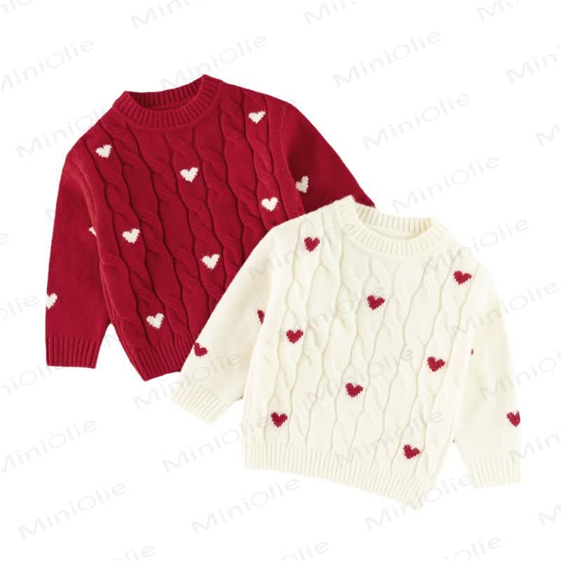 Kid Heart Shaped Christmas Sweater