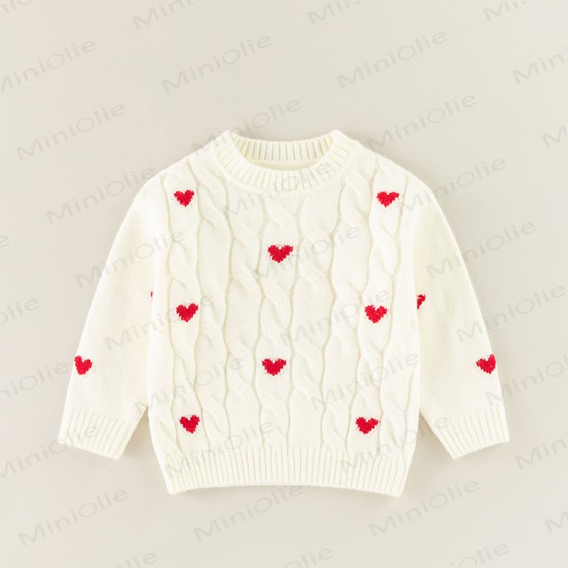 Kid Heart Shaped Christmas Sweater