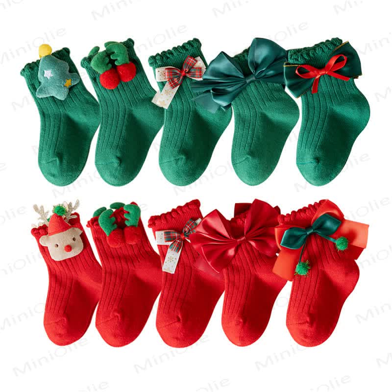 Baby Toddler Christmas Bow Socks