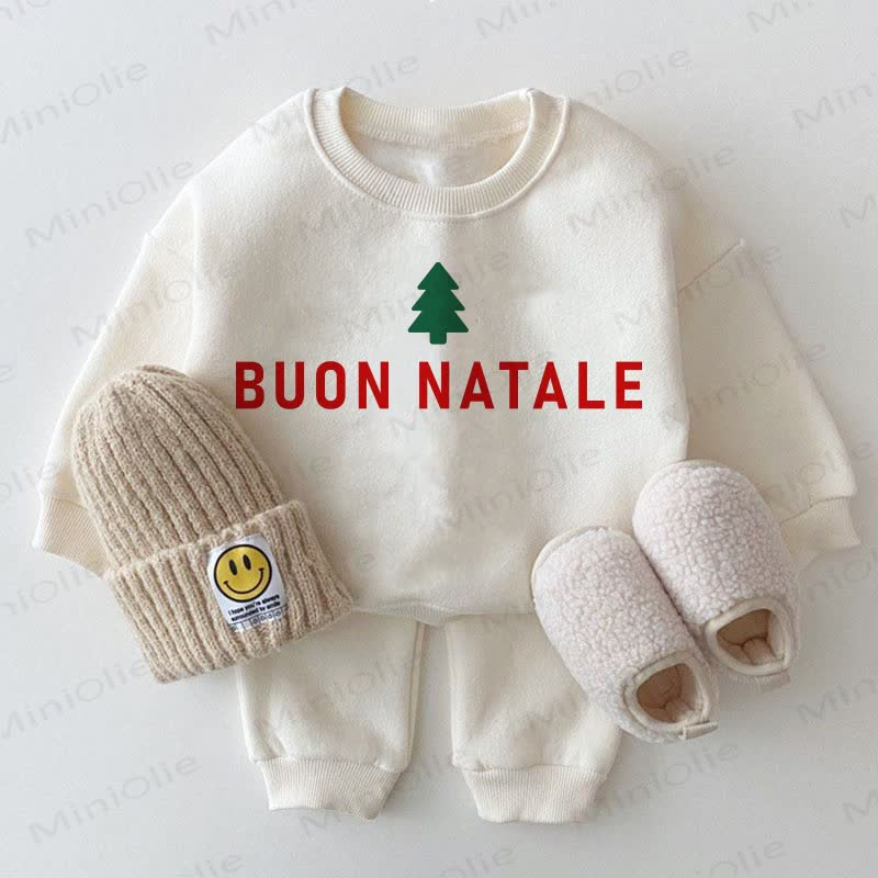 BUON NATALE Baby Christmas Tree 2-piece White Set