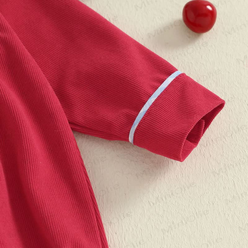 Baby Christmas Santa Claus Collar Bodysuit