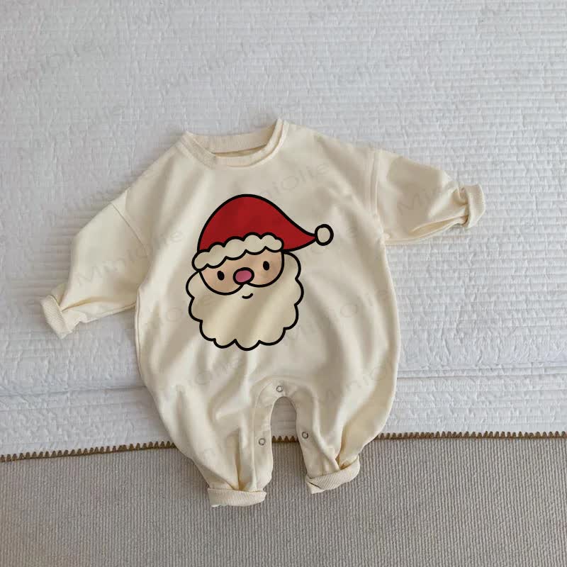 Baby Santa Beige Romper