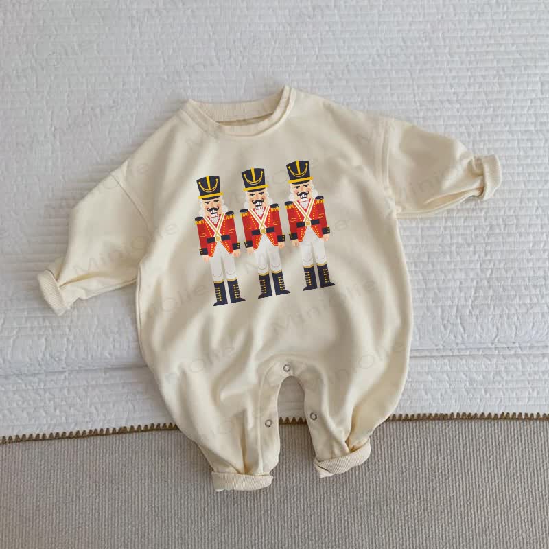 Baby Nutcracker Beige Romper