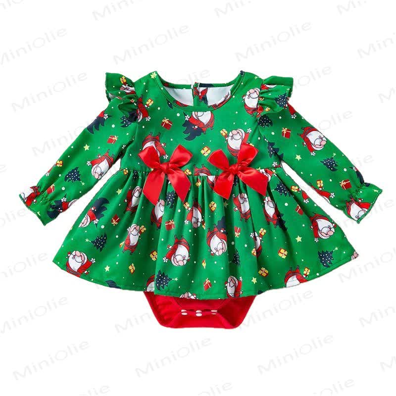 Baby Santa Claus Skirted Bodysuit