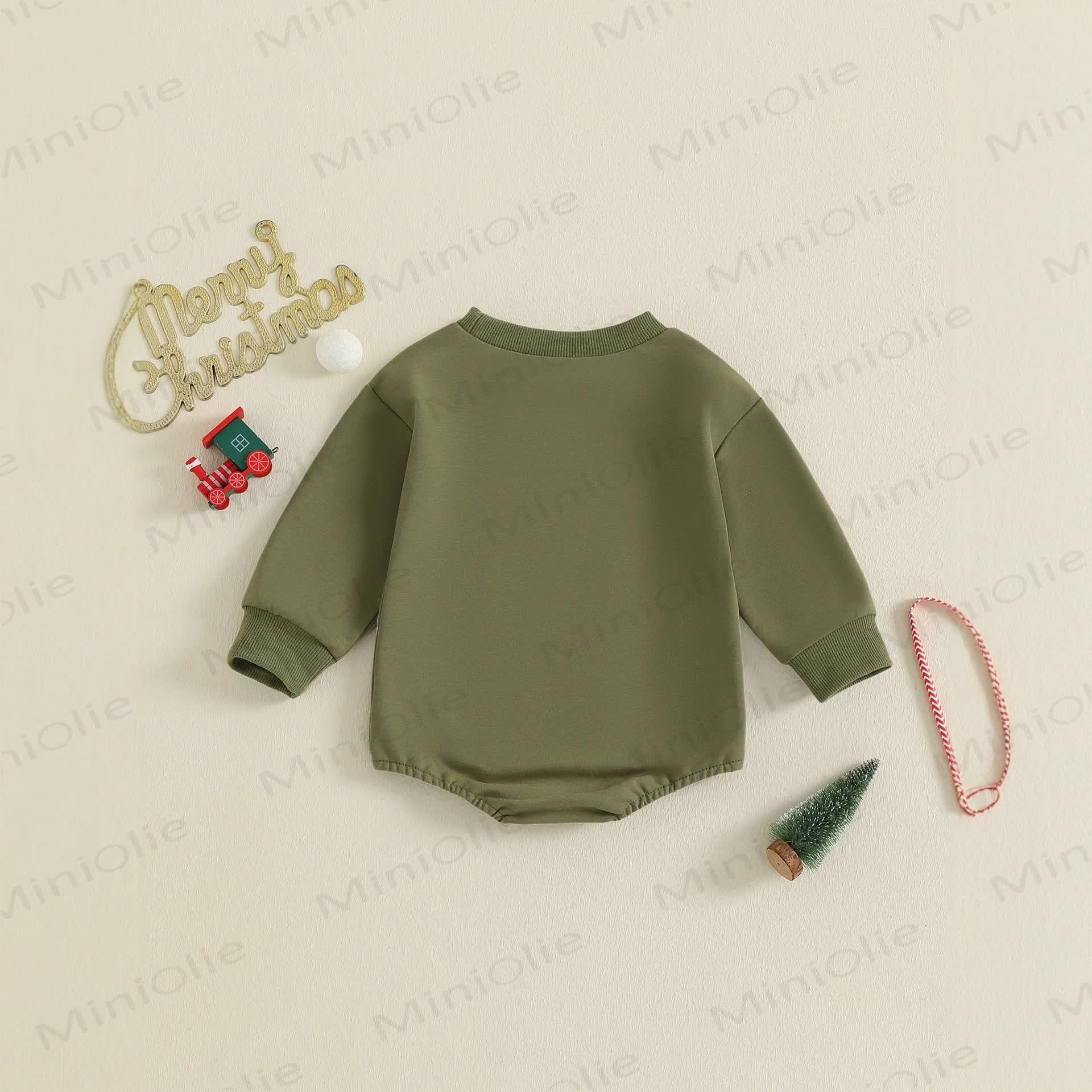 MERRY CHRISTMAS Baby Tree Bodysuit