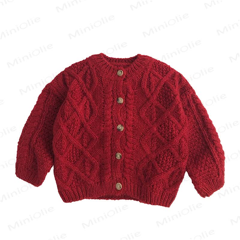 Kid Christmas Knitted Cardigan Sweater