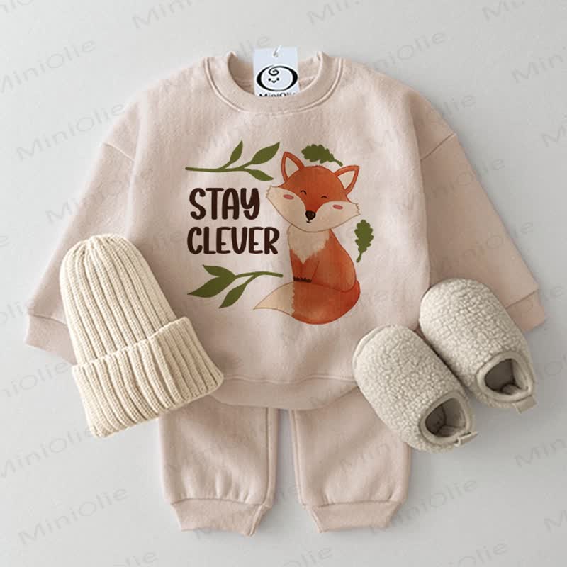 STAY CLEVER Baby Fox Beige 2-piece Set