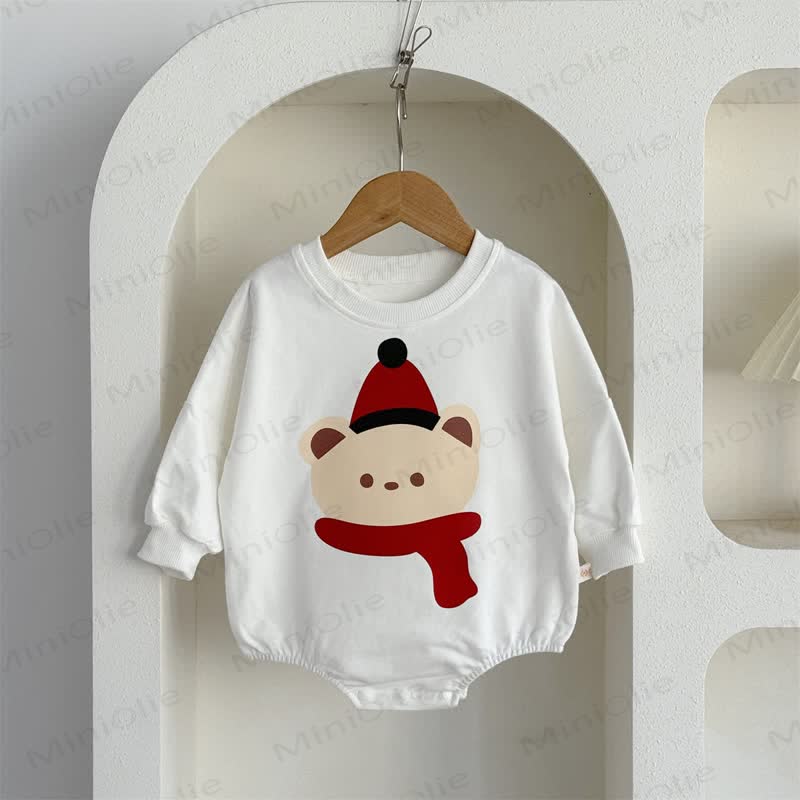 Baby Christmas Bear Bodysuit/Socks/Hat