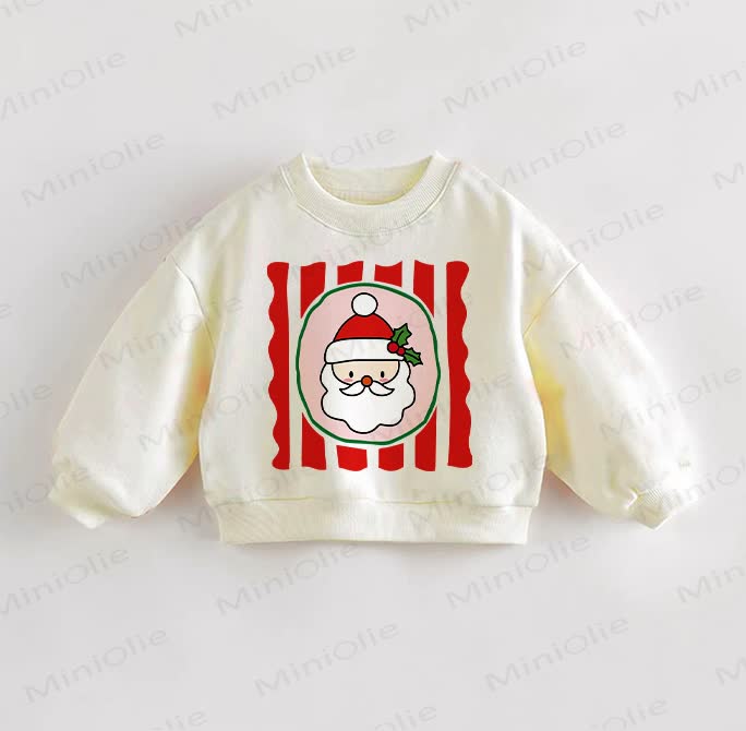 Baby Toddler Cartoon Santa Claus Casual Sweatshirt