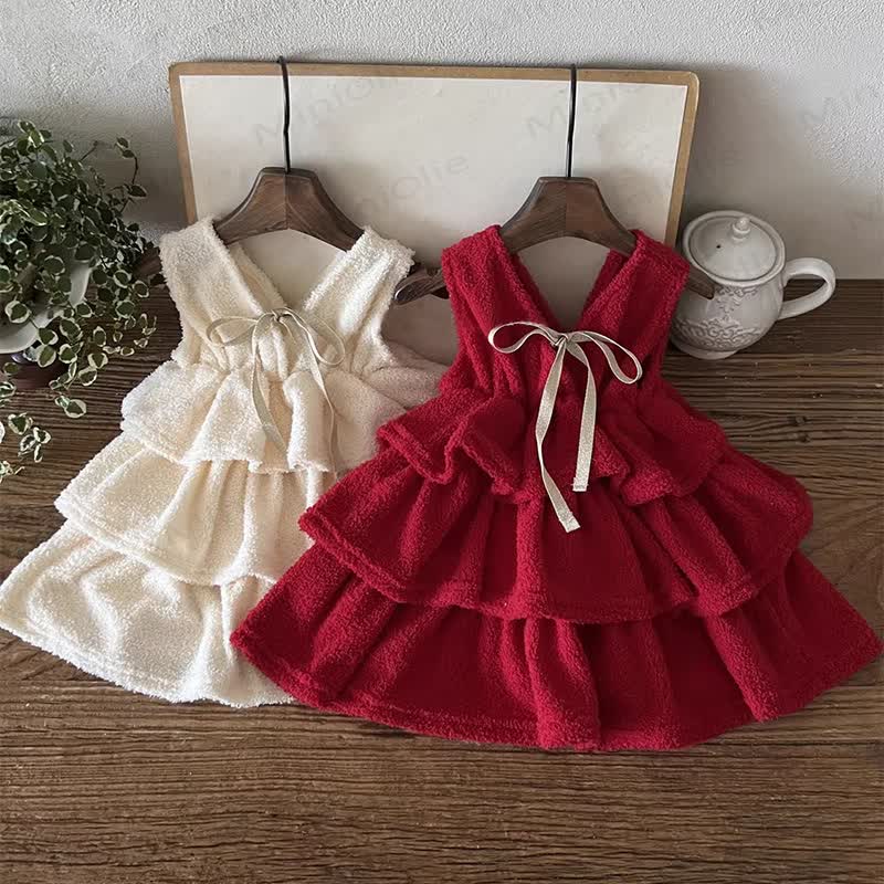 Toddler Girl Christmas Bow Dress