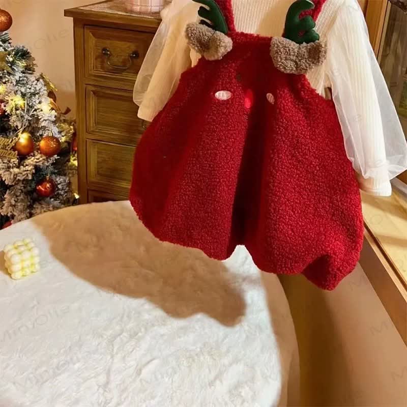 Baby Toddler Girl Polar Fleece Deer Dress