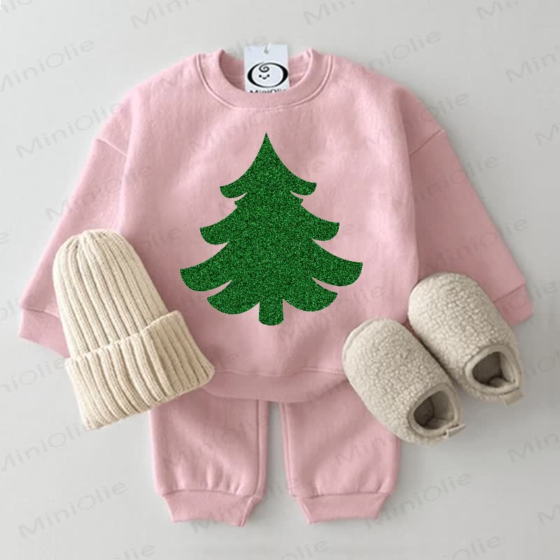 Baby 2-piece Christmas Tree Pink Set