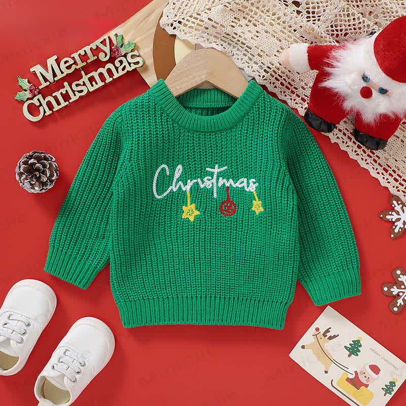 CHRISTMAS Baby Embroidered Sweater