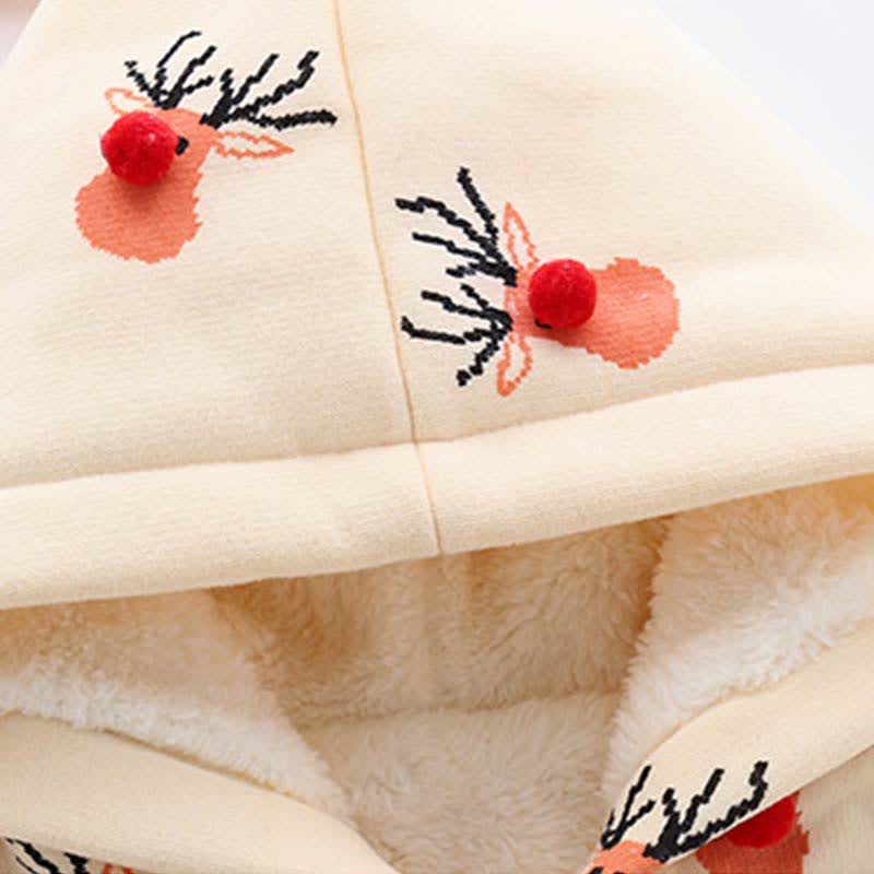Baby Christmas Deer Hooded Warm Cape